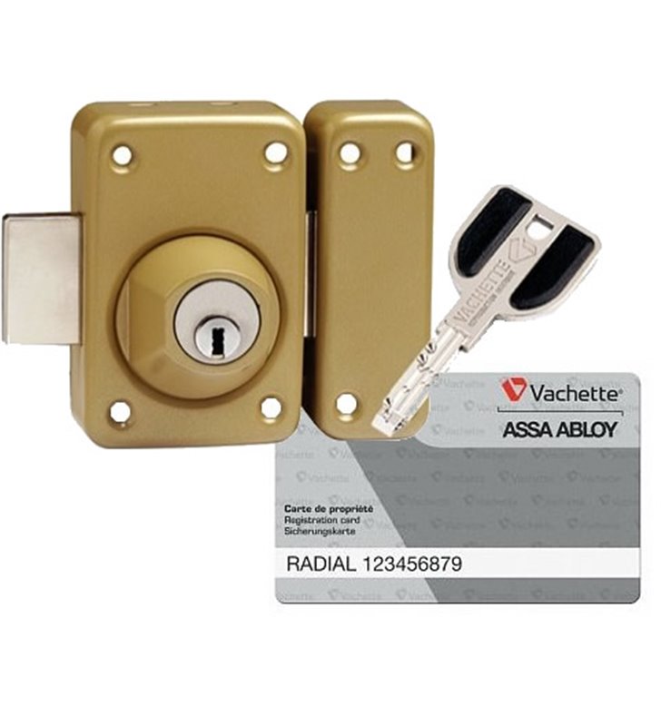 Verrou de porte cylindre double 36 à 40 mm Haute sécurité RADIAL NT Vachette