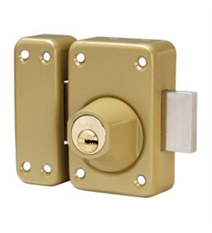 Verrou de sécurité Vachette V13 pour porte de 36 à 40 mm 4 Clés Coffre verni