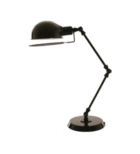 Lampe de bureau à poser Noir en métal avec bras articulé compatible LED