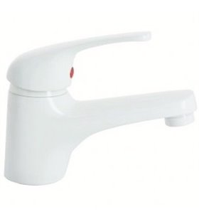 Mitigeur de lavabo bas en laiton blanc Robinet lave mains