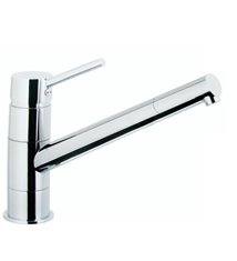 Robinet mitigeur d\'evier cuisine chrome avec bec mobile orientable