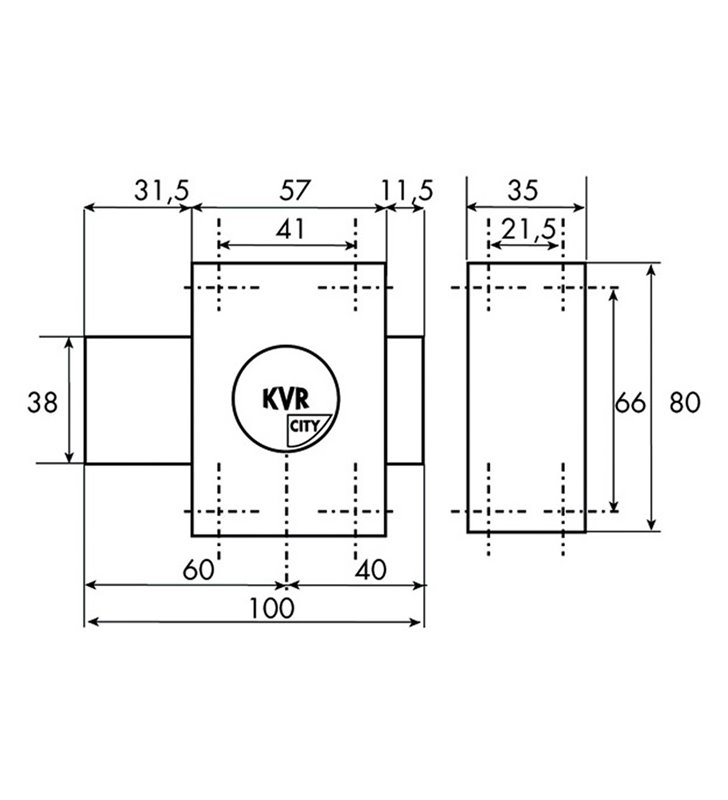 Verrou de sureté CITY à bouton Sécurité pour porte interieur cylindre 40 mm
