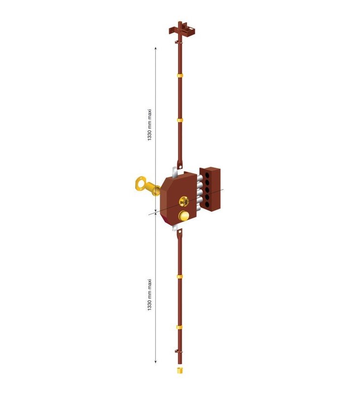 Serrure de porte 5 points A2P ouvrant Gauche tirant Bricard multipoints