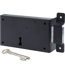Serrure en applique Bricard monopoint horizontale Pour porte de cave Ouvrant Droite Axe 75 mm