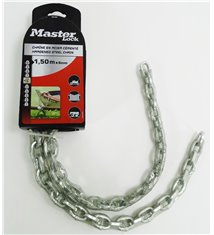Chaine de sécurité antivol en acier cémenté 150 cm x 6 mm MASTER LOCK 8012D 1m50