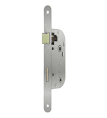 Serrure à larder à bouton axe 40mm electrozingué A encastrer réversible bouts ronds