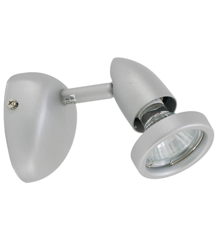 Applique murale Plafonnier gris satiné 1 lumière orientable et inclinable 50W G10