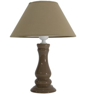 Lampe à poser sur pied couleur Taupe Ampoule E27 75 watts Design