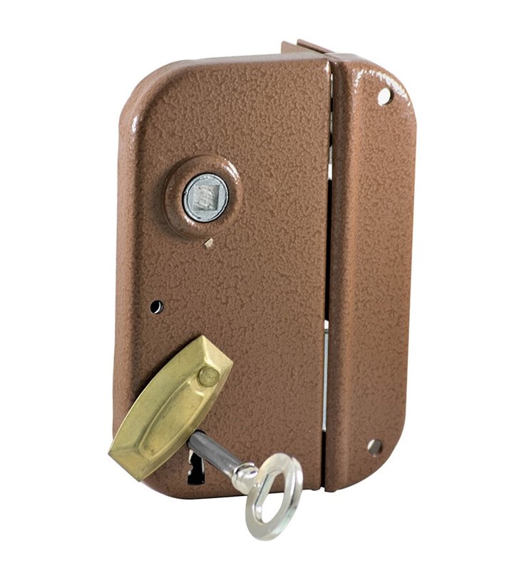 Serrure en applique verticale Thirard pour porte intérieure Tirage Droit 2 clés