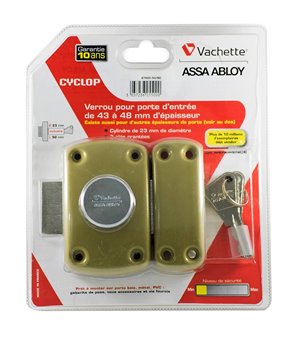 Verrou Cyclop 7600 45 Vachette, Finition Vernie, Occasion