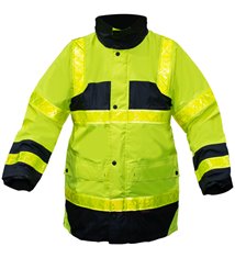 Veste Parka securite Travail haute visibilite Jaune Fluo bandes reflechissantes XXL