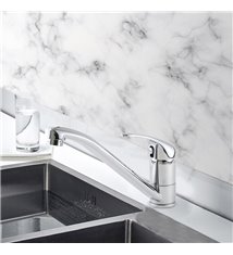 Robinet Cuisine Mitigeur evier chrome Bec long mobile cartouche ceramique