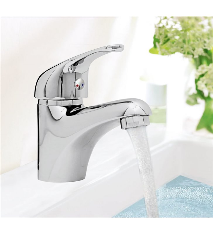 Robinet Mitigeur de lavabo Design en laiton chrome vasque