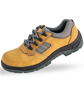 Chaussures de sécurité et travail taille basse marron cuir nubuck Normes EN 20345 S1