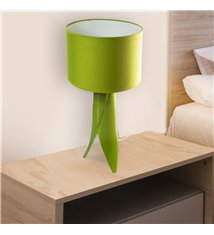 Lampe à poser verte en céramique Eclairage LED salon ou table chevet