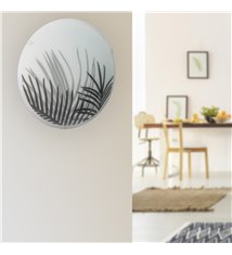 Applique luminaire plafonnier ou mural ronde en verre avec motifs design