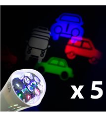 Lot 5 Ampoules LED E27 projection motifs voitures Eclairage enfants