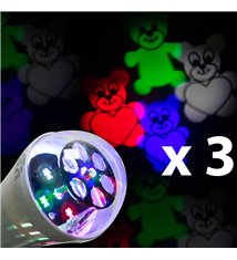 Lot 3 Ampoules LED E27 projecteur motifs BEARS Eclairage enfants