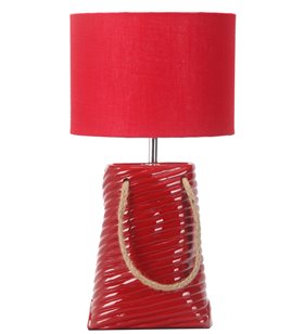 Lampe décorative à poser céramique rouge Éclairage d'interieur