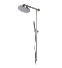 Colonne de douche nickel combiné pommeau et douchette reglable Sans robinet