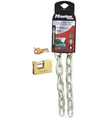 Chaine antivol haute securite en acier 1 m x 8 mm et cadenas