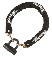 Chaine velo antivol en acier cémenté haute securite 90 cm x 10 mm cadenas U