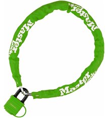 Chaine velo antivol en acier lamine Vert Cadenas de securite longueur 90 cm