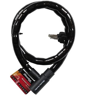 Cable de securite Antivol tresse pour 2 roues moto scooter velo 120 cm noir
