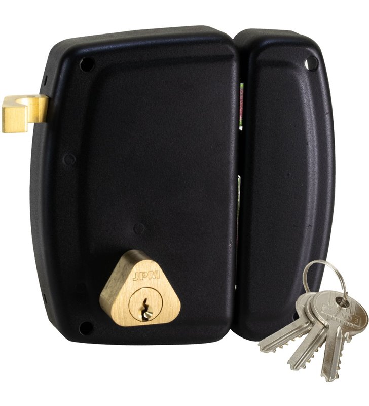 Serrure applique a tirage verticale Tirant Droite cylindre 45 mm pene demi tour