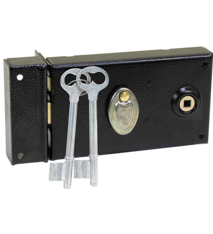 Serrure en applique a fouillot Horizontale Tirant Gauche pour porte interieure