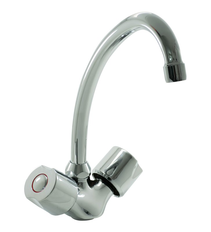 Robinet melangeur de lavabo en laiton chrome avec bec mobile