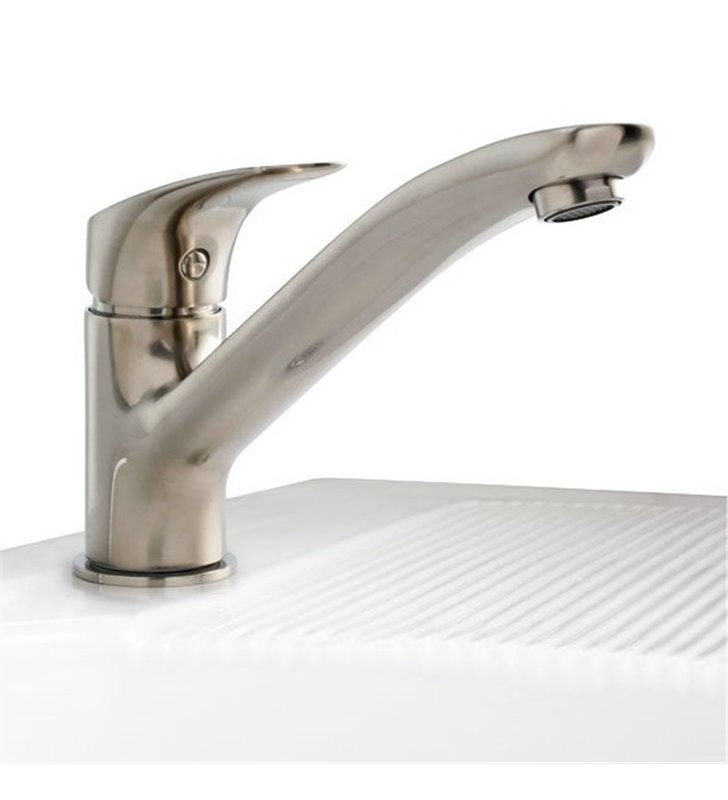 Robinet de Cuisine Mitigeur d'evier vieux nickel avec bec long