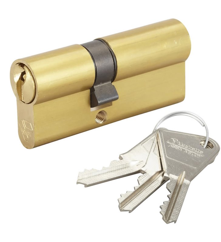 Barillet Serrure Cylindre De Porte, Finition Nickel Argenté, Universel, Neuf
