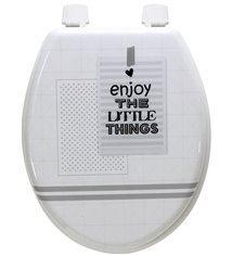 Abattant de toilette en Bois compressé MDF Siege WC Standard charnières inox