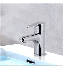 Robinet mitigeur de lavabo laiton chrome cartouche ceramique economie d\'eau