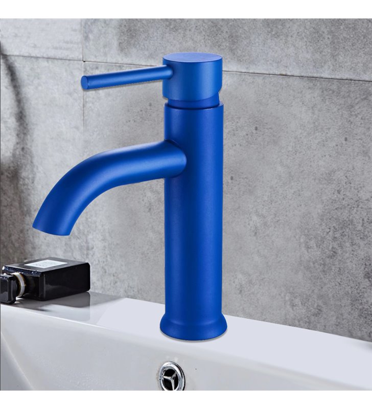 Robinet mitigeur lavabo Bleu vasque salle de bain cartouche ceramique