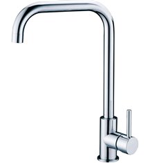 Robinet mitigeur laiton chrome pour evier de cuisine bec haut cartouche ceramique