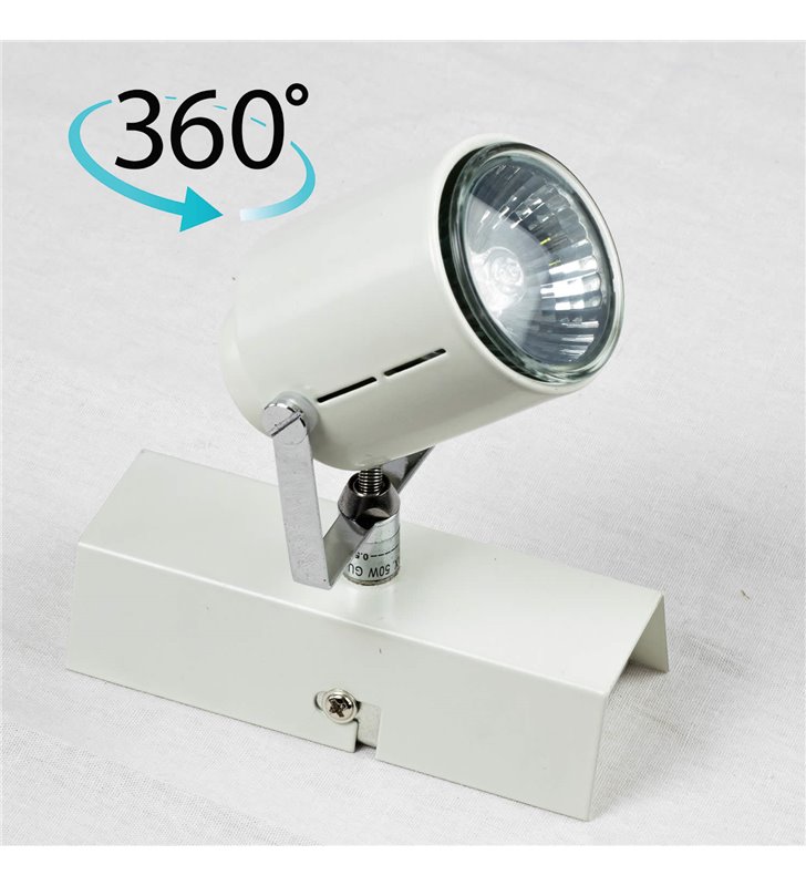 Applique murale Blanc 1 Spot orientable inclinable 42W GU10 Luminaire design