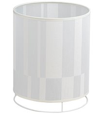 Lampe a poser blanche Lanterne 25 cm Abat jour tissu coton blanc chevet salon