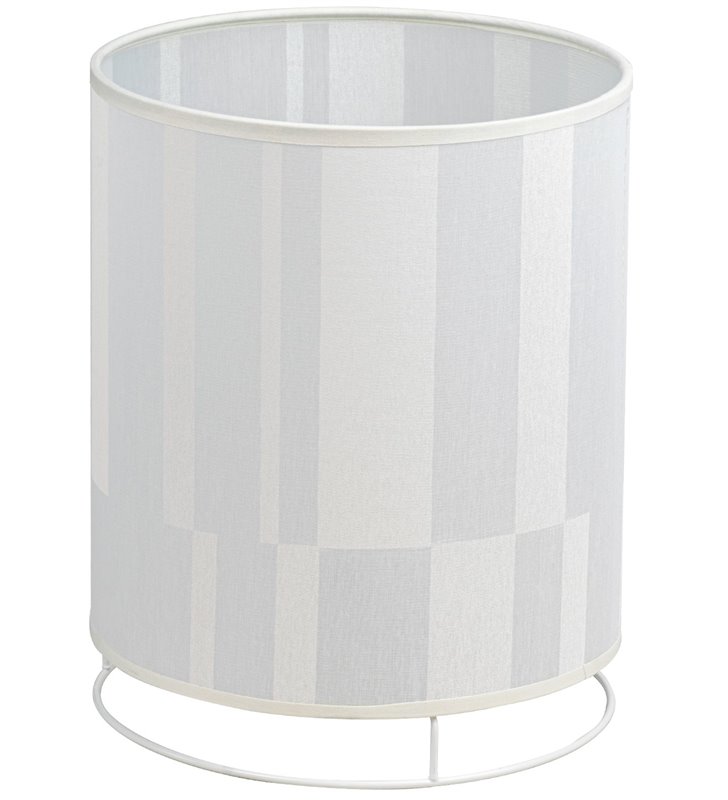 Lampe a poser blanche Lanterne 25 cm Abat jour tissu coton blanc chevet salon