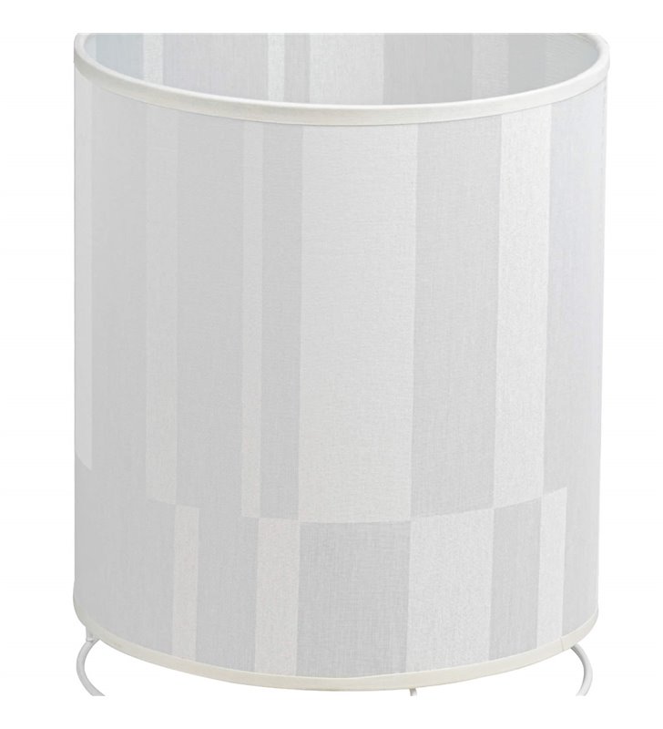 Lampe a poser blanche Lanterne 25 cm Abat jour tissu coton blanc chevet salon