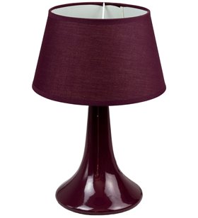 Lampe a poser ceramique luminaire violet aubergine chevet LED salon chambre