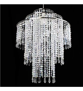 Suspension baroque Lustre perles transparentes oriental Lampe plafonier