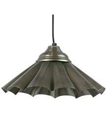 Suspension Abat jour conique metal etain Lustre plafonnier LED