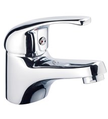 Robinet salle de bain mitigeur de lavabo bas chromé anticalcaire vidage inclus