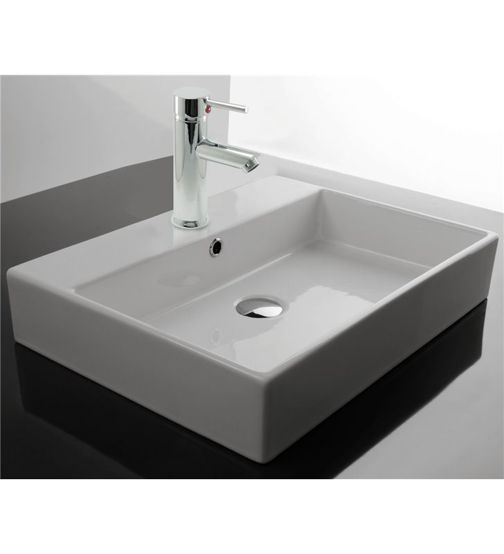 Robinet salle de bain mitigeur de lavabo chromé butée écostop et système vidage