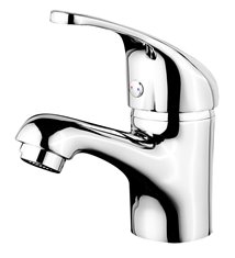 Robinet salle de bain mitigeur de lavabo bas chromé NF vidage inclus