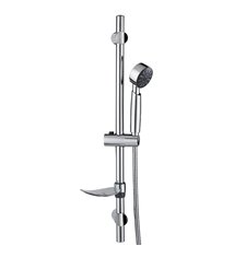 Colonne Barre de douche chromee fixation reglable 70 cm douchette 1 jet mobile