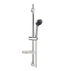 Colonne Barre de douche chromee entraxe reglable 70 cm douchette 5 jets mobile