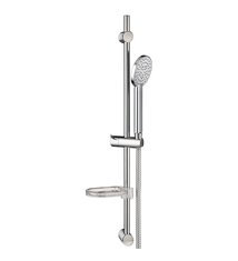 Colonne Barre de douche chromee entraxe reglable 70 cm douchette monojet flexible PVC